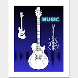 Music Guitar Posters and Art